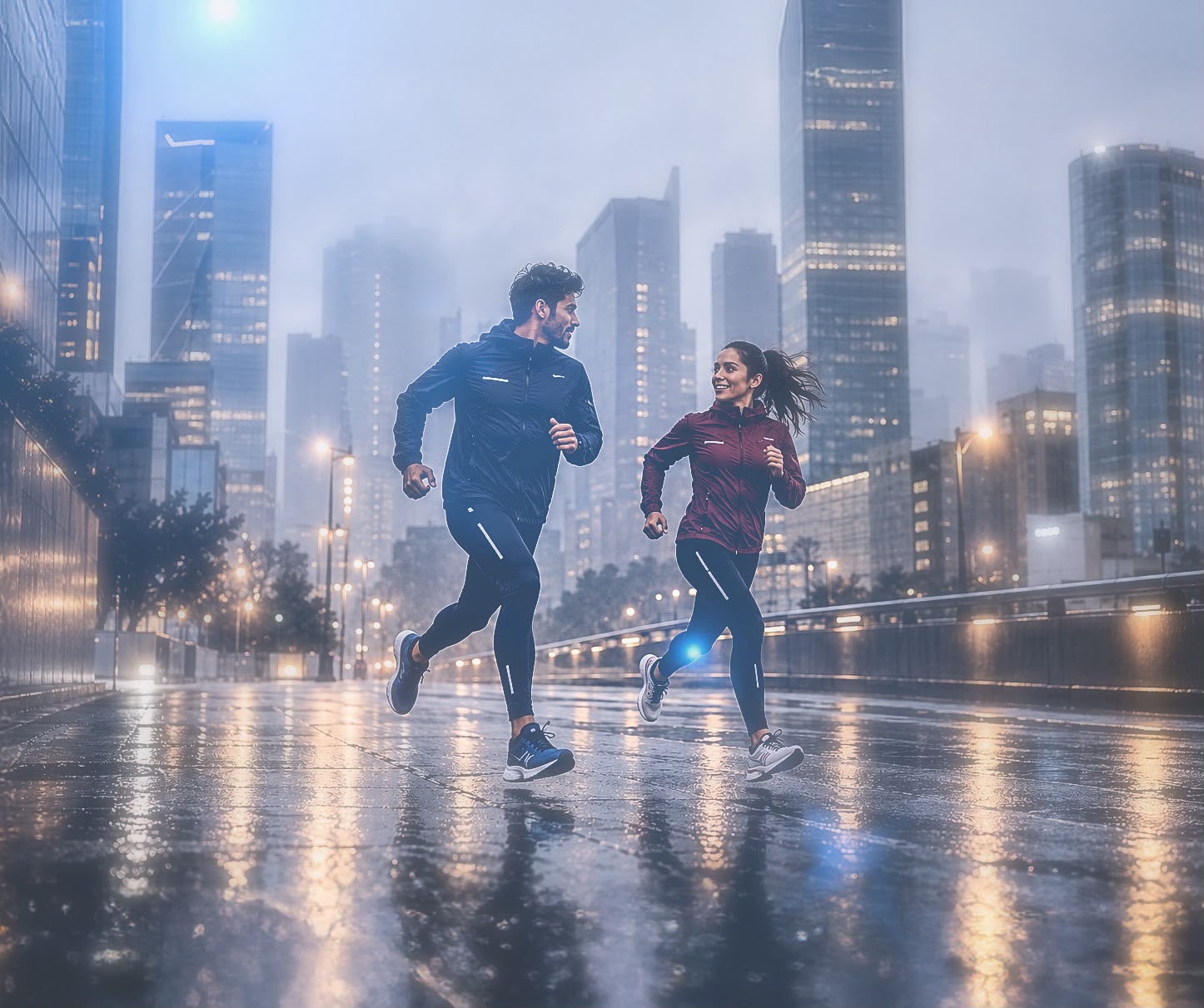 Persona realizando entrenamiento físico al aire libre en condiciones de frío